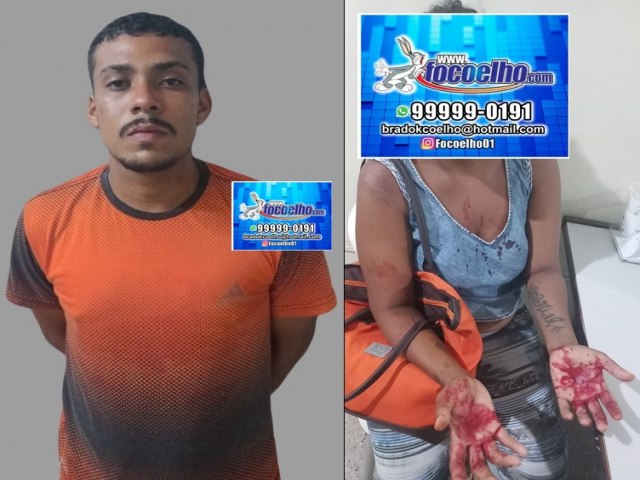 Mulher  violentamente agredida no centro de Carnaubais, no vale do Au. Namorado  preso em flagrante