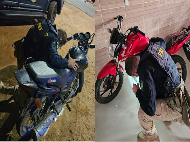 PRF PRENDE DOIS HOMENS E RECUPERA DUAS MOTOCICLETAS EM AREIA BRANCA-RN