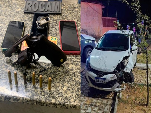 Suspeito de roubar carro e celulares no Santo Antnio  preso pela Rocam do 12 Batalho