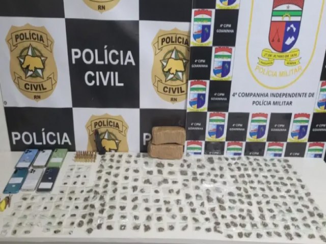 Polcias Civil e Militar prendem suspeitos por trfico de drogas em Pipa