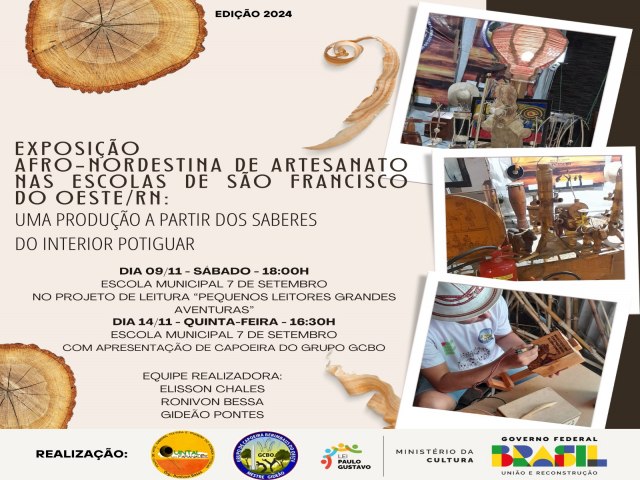 SO FRANCISCO DO OESTE/RN: Exposio Afro - Nordestina de Artesanato Nas Escolas 