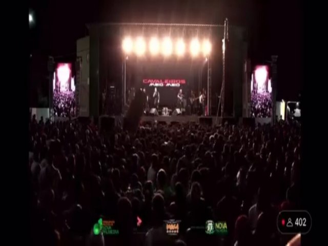 Estrutura de som desaba em festa de emancipao em Nova Palmeira (PB)