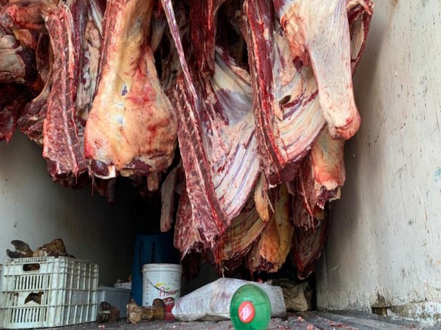 FISCALIZAO FLAGRA 3,5 TONELADAS DE CARNE IMPRPRIA PARA CONSUMO