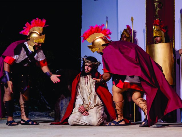 O espetculo da Paixo de Cristo em Girau do Ponciano foi um show de f e grandes emoes