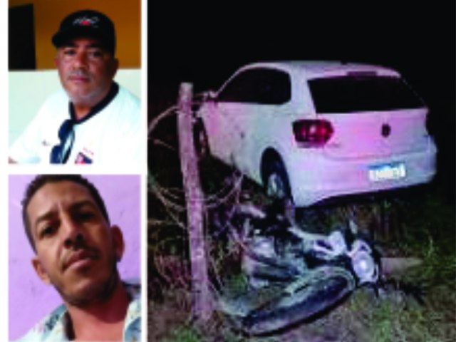 COLISO ENTRE MOTO E CARRO RESULTA EM UMA VTIMA FATAL E OUTRA EM ESTADO GRAVE. EM GIRAU DO PONCIANO-AL