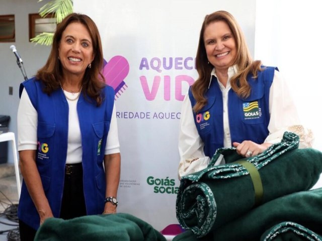 Gracinha Caiado lidera campanha de distribuio de cobertores em Gois