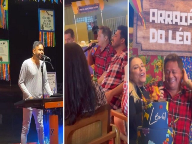 Leonardo comemora aniversrio com show de Pepe Moreno e festa junina em famlia