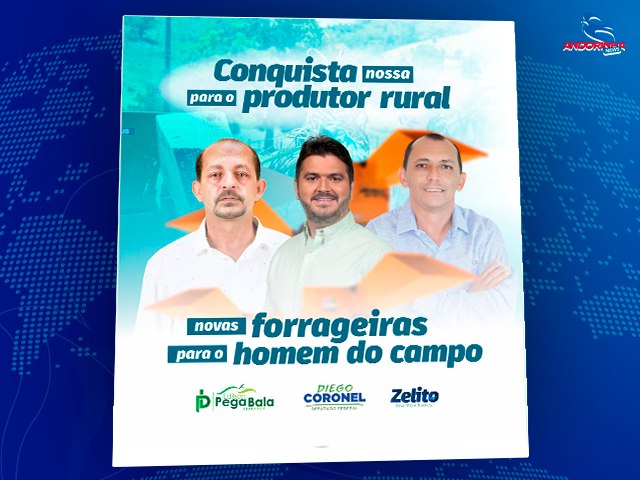 Ver. Pega Bala, Juntamente Com Vice-Prefeito Zelito Anunciam Aquisio de Novas Forrageiras Para Produtores Rurais do Municpio de Andorinha