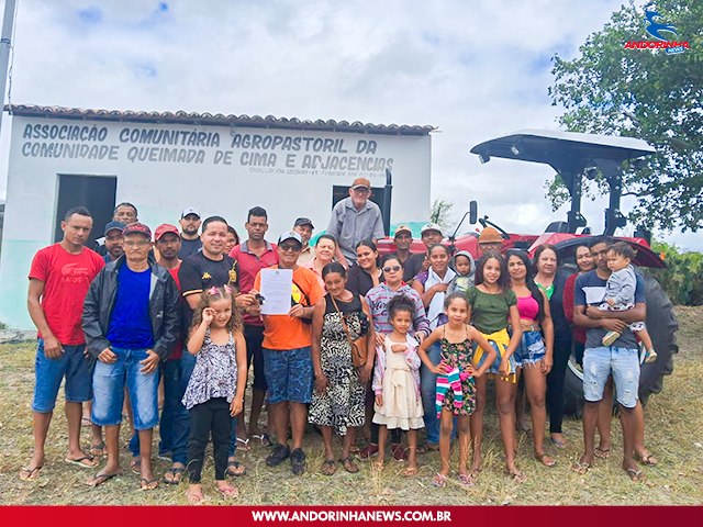 Associao da Fazenda Queimada de Cima Recebe Trator Agrcola Fruto de Emenda Parlamentar do Deputado Federal Gabriel Nunes