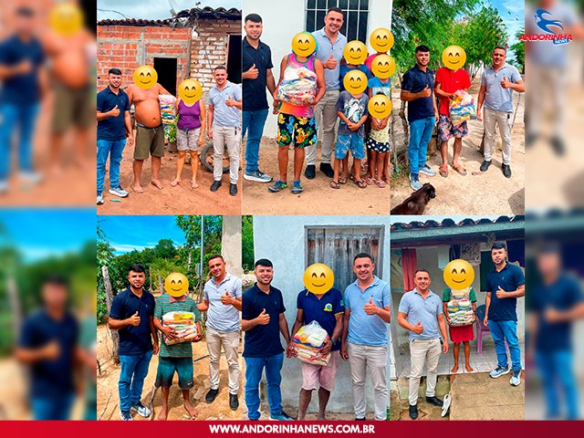 Marquinhos do Pipa e Rivaldinho Realizam A��o Solid�ria com Entrega de Cestas B�sicas na Zona Rural de Andorinha