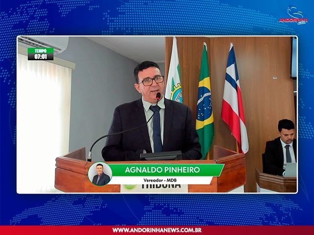 Vereador Agnaldo Pinheiro Elogia Atua��o do Vice-Prefeito Vagner Lav�r que j� Garantiu Mais de R$ 6 Milh�es para Andorinha