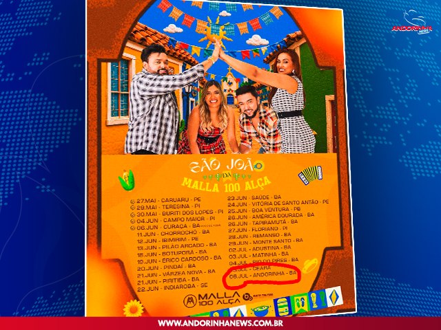 Show de Malla 100 Al�a em Andorinha Aparece em Agenda Oficial da Banda