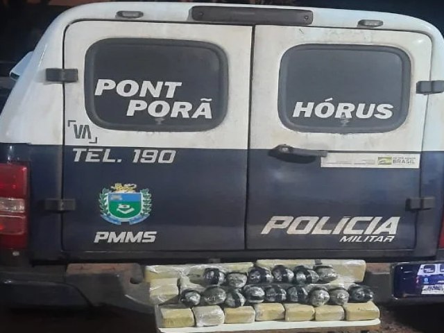 Ponta Por: PM apreende droga junto  passageira em nibus intermunicipal