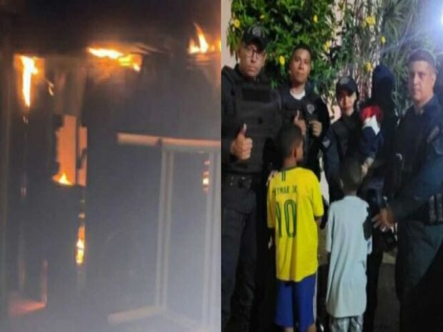 Sargentos da PM salvam crianas de incndio em Campo Grande