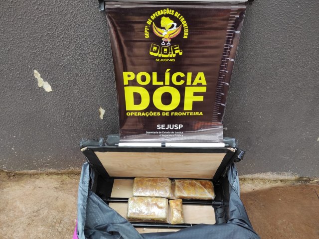 DOF apreende Pasta Base de Cocana que era levada para Presidente Prudente