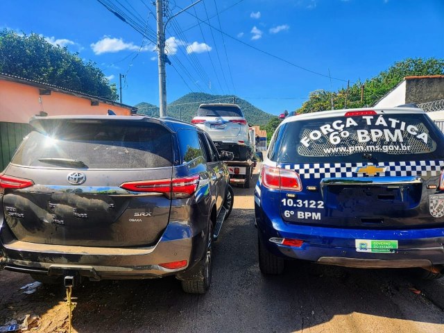 Força Tática de Corumbá recupera dois veículos produtos de roubo/furto