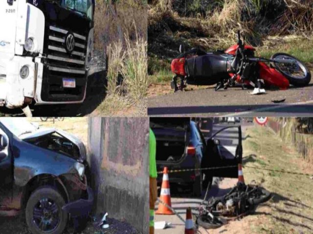 Caminhão desgovernado causa engavetamentos e após invade outra pista matando motociclista em CG