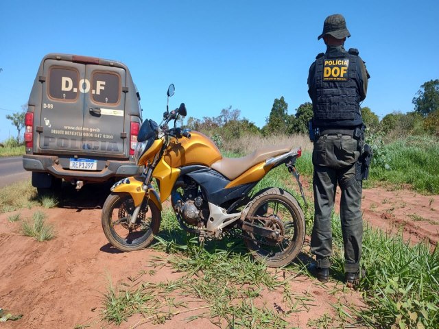 Motocicleta furtada em 2019  recuperada pelo DOF em Amambai
