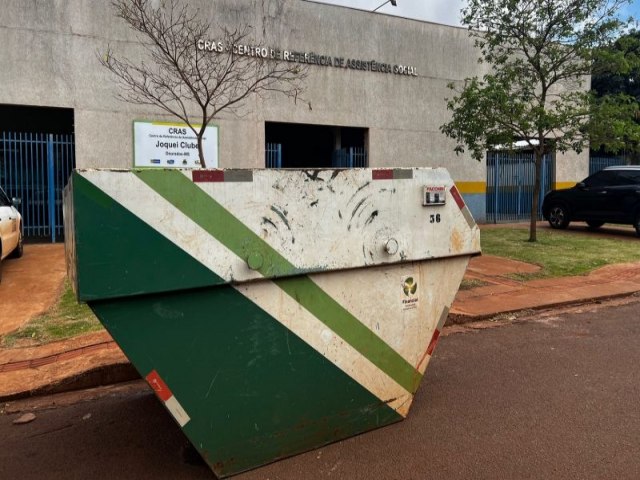 Prefeitura disponibiliza caçambas para descarte de materiais no Jardim Jóquei Clube