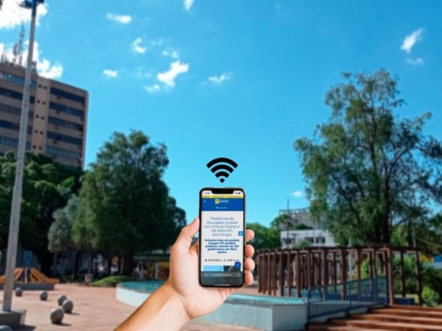 Com Infovia Digital, Prefeitura de Dourados instala internet gratuita em praas e parques