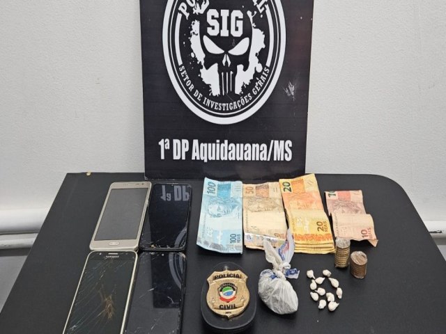 Polcia Civil prende em flagrante delito suspeita de trfico de drogas em Aquidauana