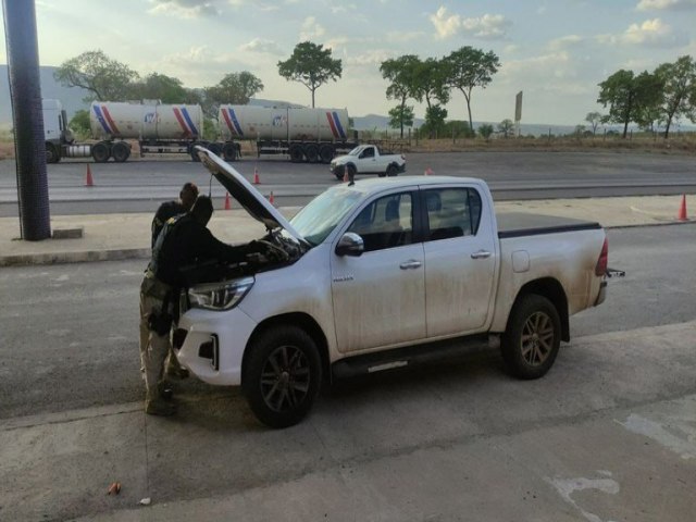 PRF recupera mais uma caminhonete em Simolndia/GO