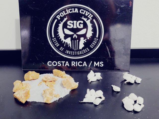 Polcia Civil prende um por furto e outro por trfico de drogas em Costa Rica