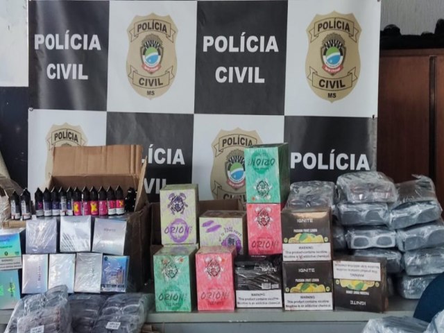 Polcia Civil apreende material contrabadeado em bairro de Campo Grande