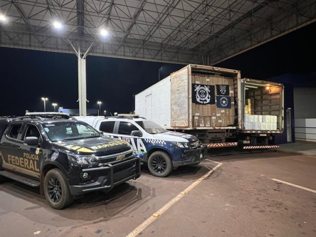 PF realiza apreenso de produtos contrabandeados do Paraguai