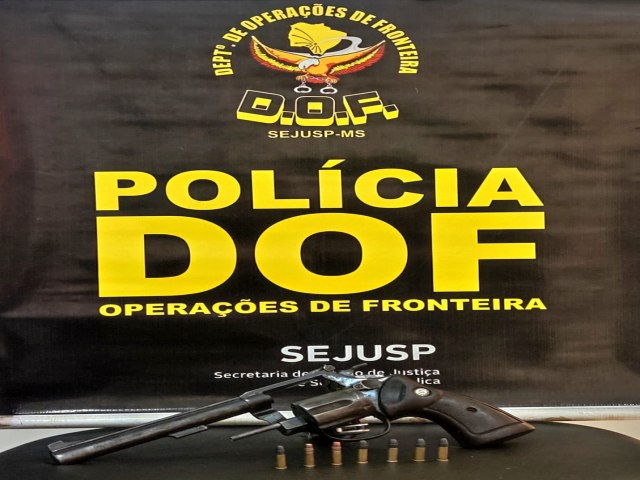Arma de fogo e munies ilegais so apreendidas pelo DOF em Miranda