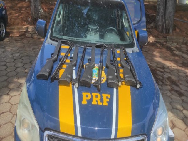 PRF apreende contrabando de armas de pressão em Simolândia (GO)