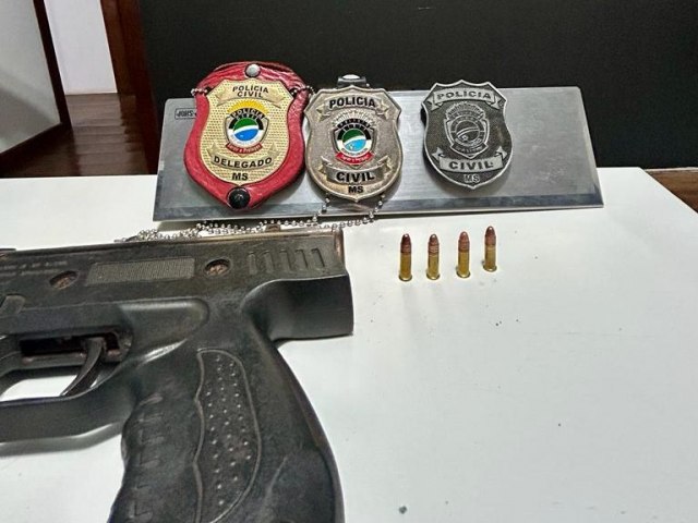 Polcia Civil prende autor de estupro e porte ilegal de arma de fogo em Caarap