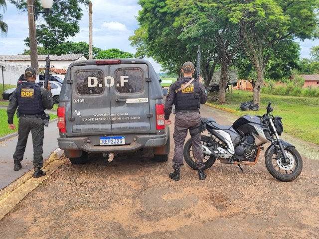 Homem que furtou motocicleta em Navira  preso pelo DOF em Tacuru