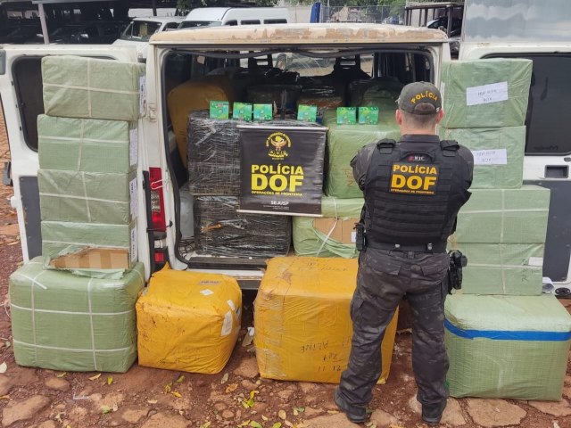 DOF apreende quase dois milhes de reais em materiais de contrabando e descaminho em Ribas do Rio Pardo