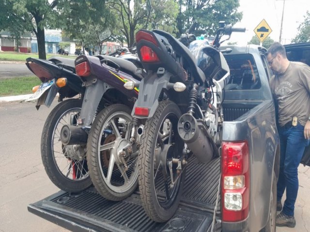 Polcia Civil prende em flagrante comerciante pelos crimes de receptao qualificada e adulterao de sinal e recupera quatro motocicletas em Campo Grande