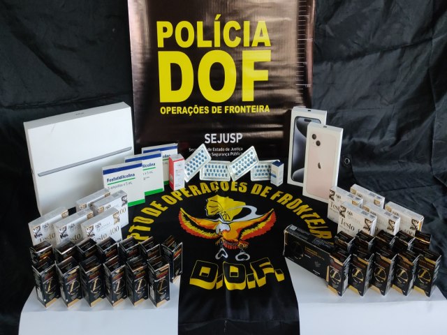 Remdios ilegais que seguiam em nibus para Campo Grande so apreendidos pelo DOF em Maracaju