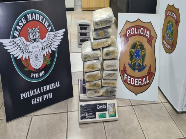 PF realiza priso por trfico de drogas no aeroporto de Porto Velho/RO