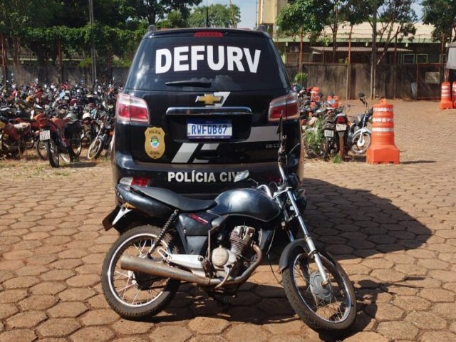 Polcia Civil apreende motocicleta, produto de crime em Campo Grande