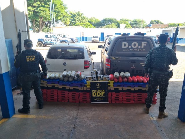 Ao conjunta entre DOF e Exrcito Brasileiro resulta na apreenso de mais de meia tonelada de drogas