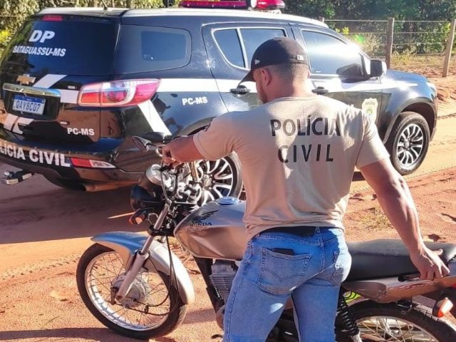 Polcia Civil recupera moto furtada e identifica suspeitos em Bataguassu