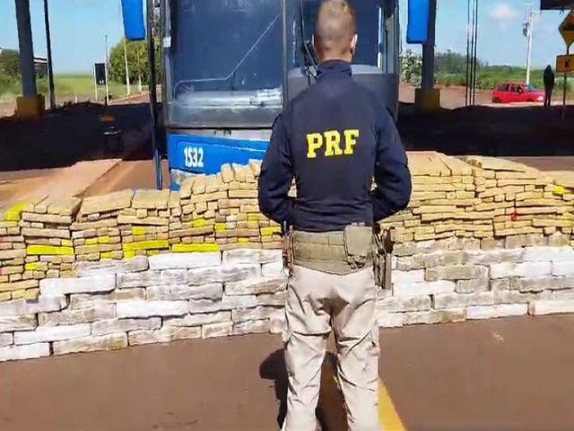 PRF apreende 1,4 tonelada de maconha em Ponta Por (MS)