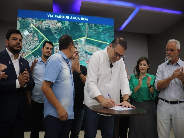 Com mais de R$ 42,1 milhes de investimento, Prefeitura autoriza incio das obras da Via Parque gua Boa