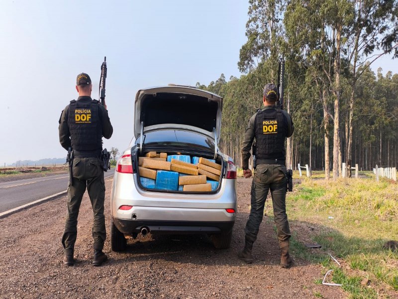 Veculo com uma tonelada de maconha  apreendido pelo DOF no municpio de Ponta Por