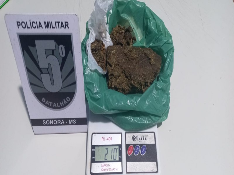 Polcia Militar prende jovem por trfico de drogas em Sonora