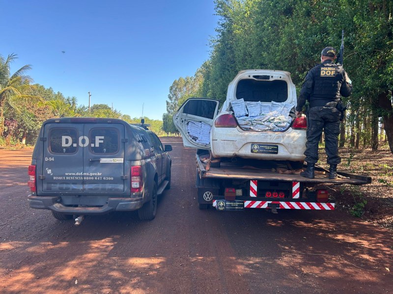 Veculo com defensivos agrcolas e cigarros contrabandeados  apreendido pelo DOF em Maracaju