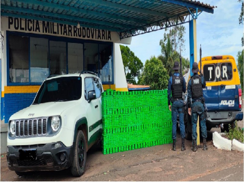 Polcia Militar Rodoviria apreendeu veculo que transportava mais de 1 tonelada de droga em Amambai.