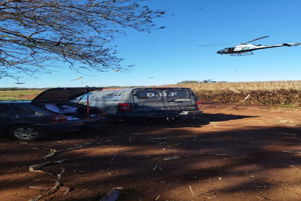 DOF apreende ve�culo carregado de cigarros em Rio Brilhante
