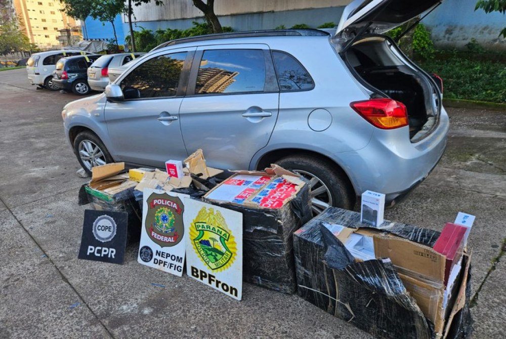 PF, PC E PM apreendem carga de mercadorias contrabandeadas em Foz do Igua�u