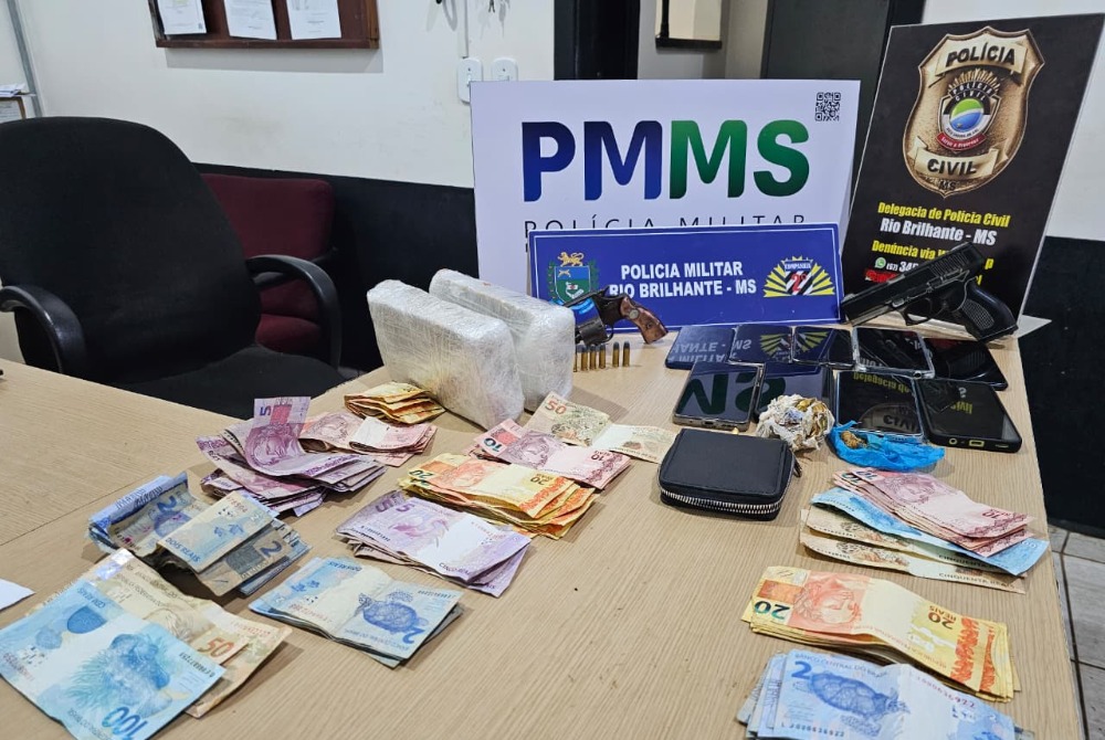 A��o integrada entre as Pol�cias Civil e Militar prende integrantes de organiza��o criminosa e apreende drogas em Rio Brilhante