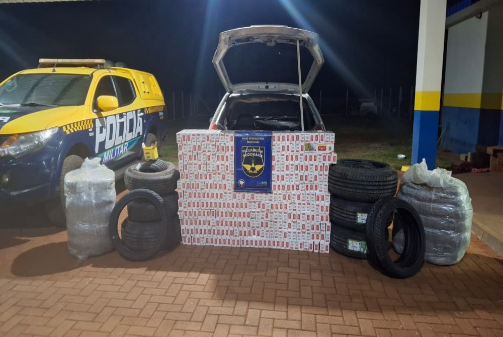 *BPMRv apreende mercadorias de origem estrangeira em duas ocorr�ncias na MS-162*
